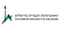 לוגו האוניברסיטה העברית בירושלים, סמל מופשט עם להבה. מוסד אקדמי ירושלמי.